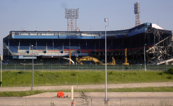 Tiger Stadium Demolished. Photo by John Cruz.