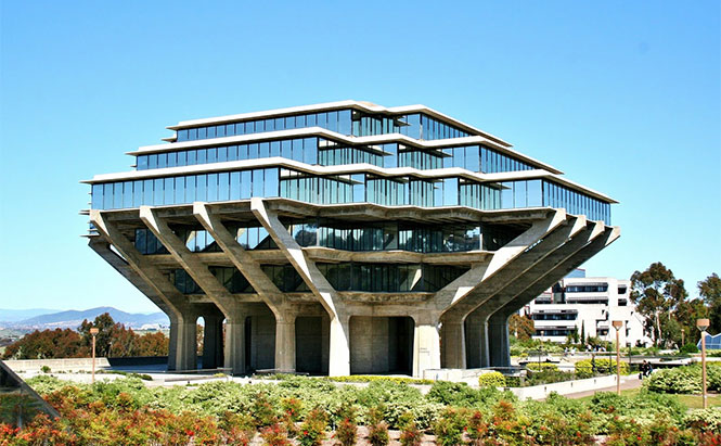 The Geisel Library, designed by William Pereira. LaJolla, CA.