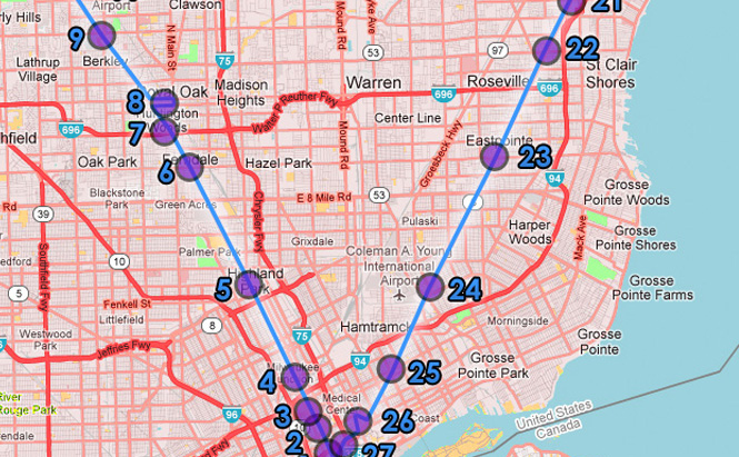 Detroit BRT Proposed Map